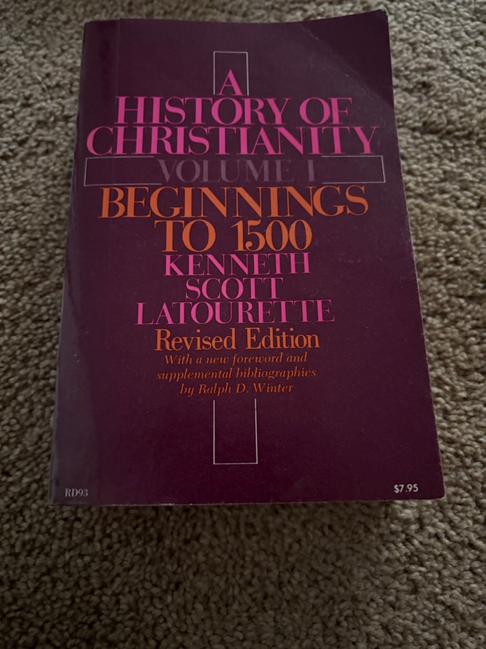 A History of Christianity Vol. I - Beginnings to 1500 (Purple Cover)